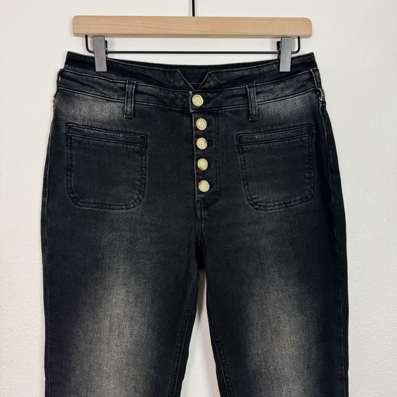 Anthropologie Pilcro Ultra High Slim Utility Jeans Button Fly Size 27 - Picture 5 of 14